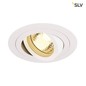 Preview: SLV 113510 NEW TRIA GU10 ROUND Downlight mattweiss max. 50W inkl. Clipfedern