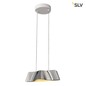 Preview: SLV 147836 WAVE PENDANT Pendelleuchte alu brushed 9W LED 3000K inkl. Rosette
