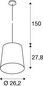Preview: SLV 165519 TINTO, Pendelleuchte, A60, kupfer, max. 60 W