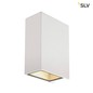 Preview: SLV 232441 QUAD XL 2 Wandleuchte eckig weiss LED 2x3,2W 3000K up-down