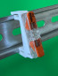 Preview: SOIXX Hutschienenhalter XWD für WAGO 1x 221-2411 DIN Rail 35 mm Hutschiene Halter Weiß