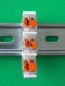 Preview: SOIXX Hutschienenhalter XWD für WAGO 221-412 DIN Rail 35 mm Hutschiene Halter Weiß