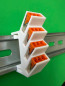 Preview: SOIXX Hutschienenhalter XWD für WAGO 4x 2273-203 DIN Rail Hutschiene Halter Weiß