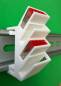 Preview: SOIXX Hutschienenhalter XWD für WAGO 4x 2273-204 DIN Rail Hutschiene Halter Weiß