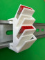 Preview: SOIXX Hutschienenhalter XWD für WAGO 4x 2273-204 DIN Rail Hutschiene Halter Weiß