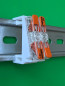 Preview: SOIXX Hutschienenhalter XWD für WAGO 2x 221-2411 DIN Rail 35 mm Hutschiene Halter Weiß