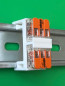 Preview: 5 x SOIXX Hutschienenhalter XWD für 2 x WAGO 221-413 DIN Rail 35 mm Hutschiene Halter Weiß