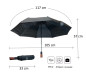 Preview: SOIXX Regenschirm Sturmfest bis 140km/h inkl. Reise-Etui, Taschenschirm mit Auf-Zu-Automatik, Doppelt belüftetes Vordach