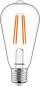Preview: Toshiba LED Filament Vintage Lampe dimmbar E27 ST64 7W 2700K 806Lm wie 60W 4711112387199