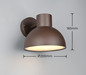 Preview: Trio 262360124 Elbe E27 Wandleuchte Rostfarbig IP44
