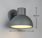 Preview: Trio 262360142 Elbe E27 Wandleuchte Anthrazit IP44