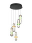 Preview: Trio 334330517 Minerva LED Pendelleuchte 5x8W ⌀42cm dimmbar Multicolor CCT einstellbare Lichtfarbe