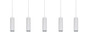 Preview: Trio 367700531 Soka GU10 Pendelleuchte 5-fach ⌀5,5cm Weiß Matt