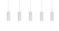 Preview: Trio 367700531 Soka GU10 Pendelleuchte 5-fach ⌀5,5cm Weiß Matt