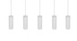 Preview: Trio 367700531 Soka GU10 Pendelleuchte 5-fach ⌀5,5cm Weiß Matt