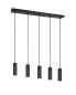 Preview: Trio 367700532 Soka GU10 Pendelleuchte 5-fach ⌀5,5cm Schwarz Matt