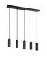 Preview: Trio 367700532 Soka GU10 Pendelleuchte 5-fach ⌀5,5cm Schwarz Matt