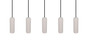 Preview: Trio 367700576 Soka GU10 Pendelleuchte 5-fach ⌀5,5cm Warm Grey