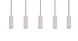 Preview: Trio 367700576 Soka GU10 Pendelleuchte 5-fach ⌀5,5cm Warm Grey