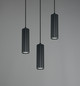 Preview: Trio 367730332 Soka GU10 Pendelleuchte 3-fach ⌀28cm Schwarz Matt