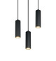 Preview: Trio 367730332 Soka GU10 Pendelleuchte 3-fach ⌀28cm Schwarz Matt