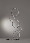 Preview: Trio Rondo LED Stehleuchte  36W dimmbar Schwarz Matt warmweiss