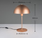Preview: Trio 506290165 Nola E27 Tischleuchte ⌀30cm Coffee