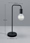 Preview: Trio Diallo Tischleuchte E27  Schwarz Matt 51cm