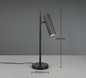 Preview: Trio 567700132 Soka GU10 Tischleuchte ⌀15cm Schwarz Matt