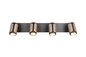 Preview: Trio 814500465 Gillan GU10 Strahler 4-fach Coffee