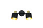 Preview: Trio 868800280 Eva E14 Strahler 2-fach Schwarz-Gold