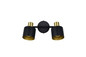 Preview: Trio 868800280 Eva E14 Strahler 2-fach Schwarz-Gold