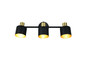 Preview: Trio 868800380 Eva E14 Strahler 3-fach Schwarz-Gold