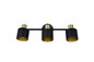 Preview: Trio 868800380 Eva E14 Strahler 3-fach Schwarz-Gold