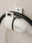 Preview: SOIXX Wandhalterung Typ 2  für EV Ladekabel, Weiß, seitlich rechts, passend für alle Typ 2 Stecker nach DIN EN 62196-1