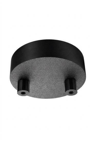 Bioledex Decken Baldachin 100x25mm für 2 x Hängeleuchten mit WAGO-Halterungen, Schwarz