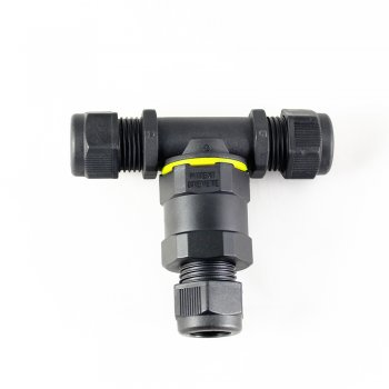 Wasserdichte Verbindungsmuffe IP68 3fach 3polig T-Form