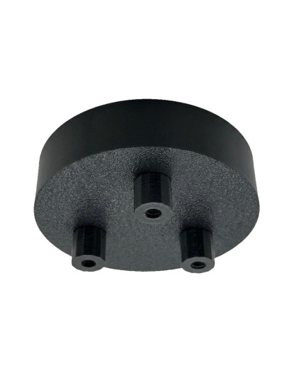Bioledex Decken Baldachin 100x25mm für 3 x Hängeleuchten mit WAGO-Halterungen, Schwarz