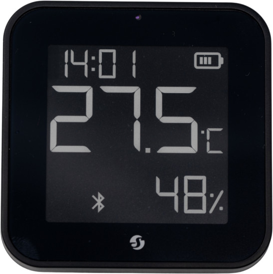 Shelly BLU H&T Display ZB - Zigbee Raumklima-Sensor mit Display, Schwarz
