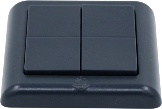 Shelly BLU Wall Switch 4 ZB, DK Format - Zigbee Wandschalter, Grau