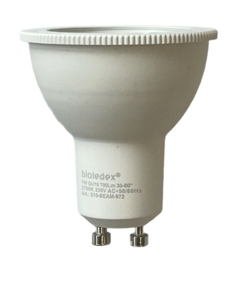 Bioledex LED Lampe GU10 2700K 7W 650Lm wie 75W einstellbarer Winkel 30°- 60°