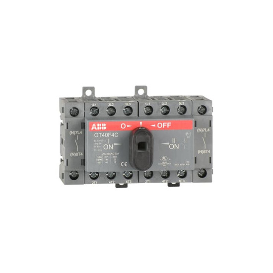 ABB OT40F4C Lastumschalter 4-polig 40A m. schwarzem Knebelgriff I-0-II
