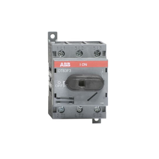 ABB OT63F3 Lasttrennschalter 3-polig 63A m. schwarzem Knebelgriff