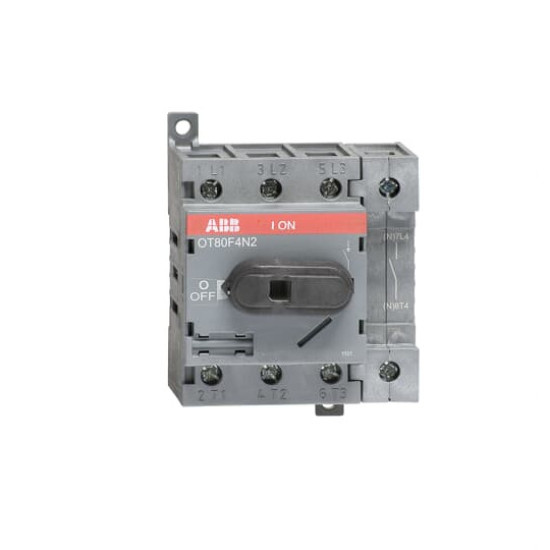 ABB OT80F4N2 Lasttrennschalter 4-polig 80A m. schwarzem Knebelgriff