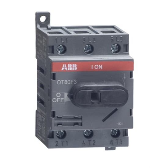 ABB OT80F3 Lasttrennschalter 3-polig 80A m. schwarzem Knebelgriff