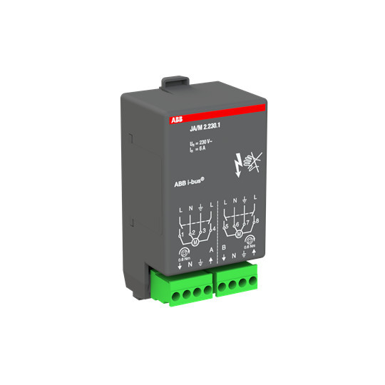 ABB JA/M2.230.1 Jalousieaktormodul, 2fach, 230 V AC, Made in Germany