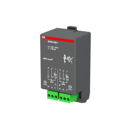 ABB ES/M2.230.1 Elektronisches Schaltaktormodul, 2fach, 230 V, Made in Germany