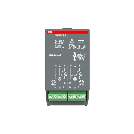 ABB SA/M2.16.1 Schaltaktormodul, 2fach, 16 A, Made in Germany