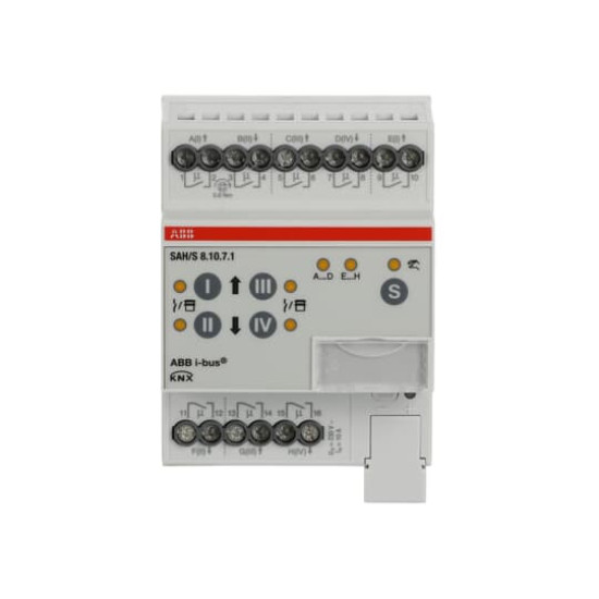 ABB SAH/S8.10.7.1 Schalt-/Jalousieaktor, 8fach, 10 A, REG, Made in Germany