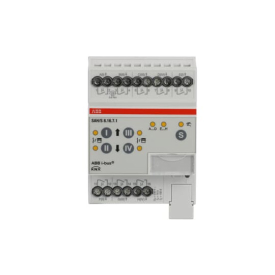 ABB SAH/S8.16.7.1 Schalt-/Jalousieaktor, 8fach, 16 A, REG, Made in Germany